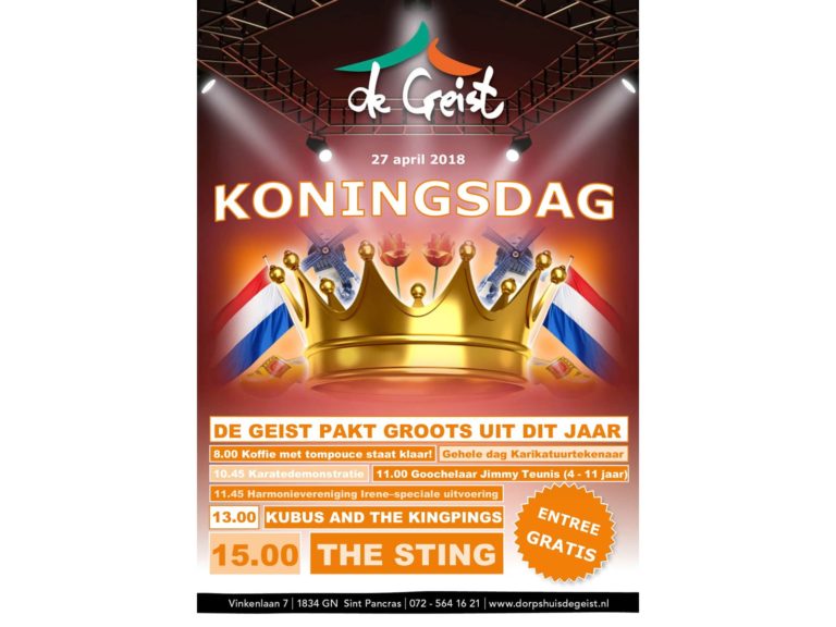Optreden Koningsdag 2018 in Sint Pancras