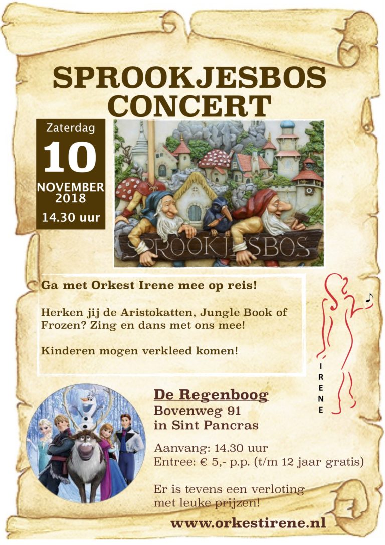 Sprookjesbosconcert op zaterdag 10 november