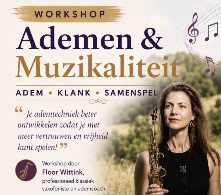 Workshop Ademen & Muzikaliteit op zondag 12 oktober