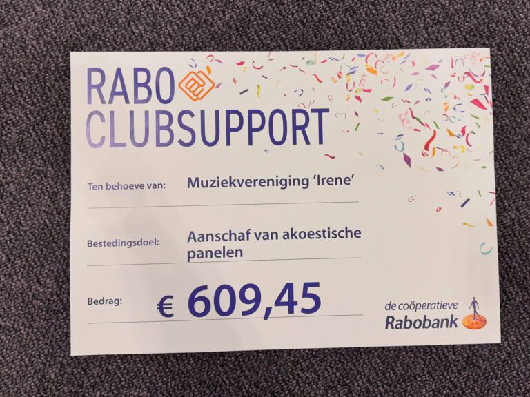 Mooie opbrengst Rabo Clubsupport 2026